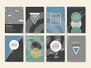 Elegant poster template design set