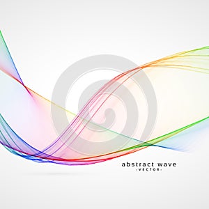 Elegant rainbow color abstract wave background