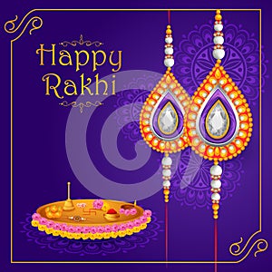 Elegant Rakhi for Brother and Sister bonding in Raksha Bandhan festival from India