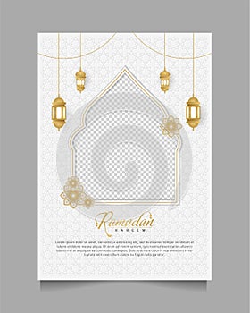 Elegant Ramadan Kareem Background, for poster, frame concept, flyer, poster