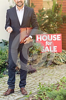 Elegant real estate agent