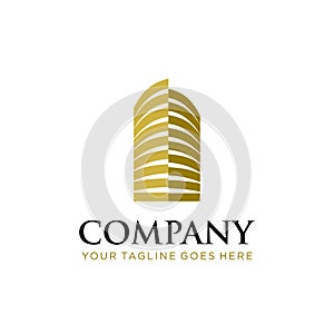 Elegant real estate logo design vector template illustration. premium building, business, finance, company, corporate, residential