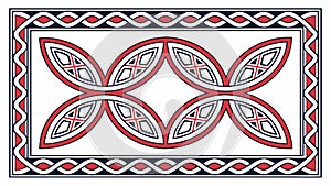 Elegant Rectangular Celtic Knot Border, vector design Generative AI