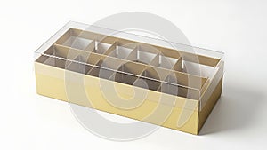 Elegant rectangular storage box with compartments
