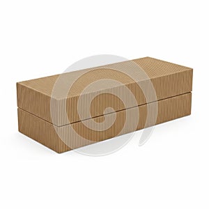 Elegant rectangular storage box with vertical stripes