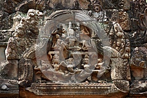 Elegant relief in ankorwat