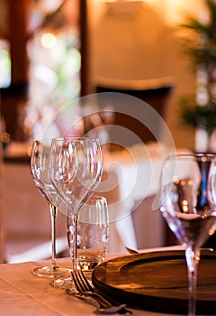 Elegant restaurant setting