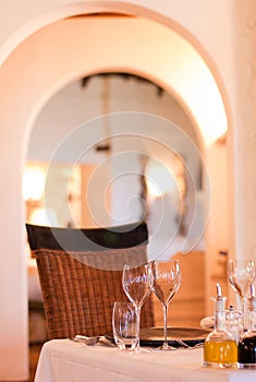 Elegant restaurant setting