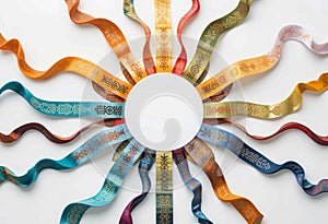 Unity in Diversity: A Symbolic Collection â Flowing Ribbons from Different Origins photo