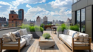 Elegant Rooftop Terrace Interior Concept