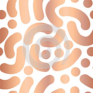 Elegant rose gold foil abstract handdrawn pattern