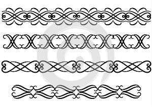 Elegant rule lines or borders photo