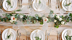 Elegant Rustic Wedding Table Setting