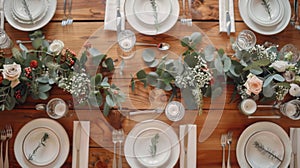 Elegant Rustic Wedding Table Setting