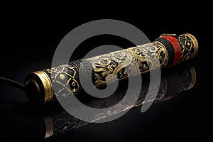 elegant saya scabbard with intricate ornaments