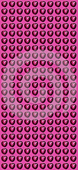 Elegant seamless heart love pattern on colorful background photo