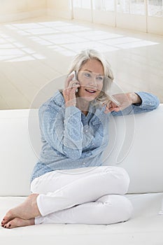 Elegant Senior woman relaxing