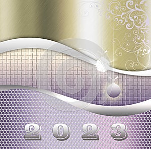 Elegant shiny New Year background and place for text. Greeting card, party