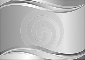 Elegant silver background with waves