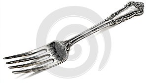 Elegant Silver Fork with Ornate Design