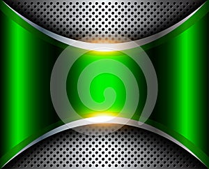 Elegant silver green background 3D