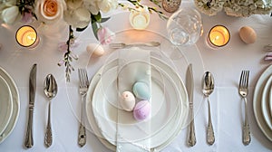 Elegant Minimalist Easter Table Setting