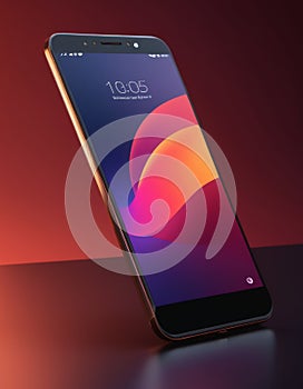 Elegant Smartphone with Abstract Wallpaper