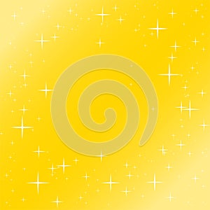 elegant sparkling stars yellow background design