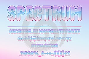 Elegant Spectrum Gradient Typeface Design