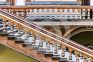 Elegant Staircase at the Iowa State Capitol photo