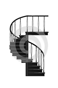 Elegant staircase. Isolated elegant staircase