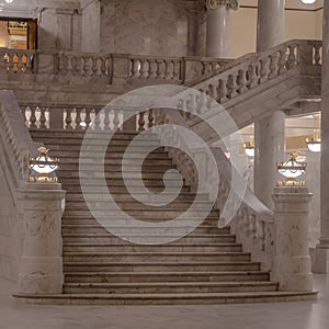 Elegant staircase at Utah State Capital Building