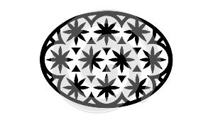 Elegant Starburst Pattern in Oval Shape, Abstract Vector Design, vector design Generative AI