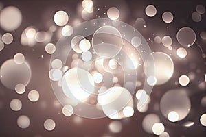 Dreamy Blurred White Background with Sparkling Christmas Lights and Abstract Bokeh Effect