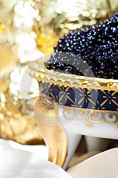 Elegant styling black caviar