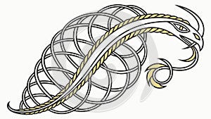 Elegant Stylized Leaf with Intricate Patterns Vector, vector design Generative AI