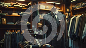 The Elegant Suit Display.AI generated image