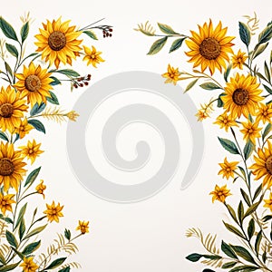 Elegant Sunflower Beauty Clean Copy Area