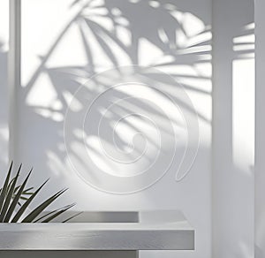 Elegant Sunlit Display with Subtle Nature Accents photo