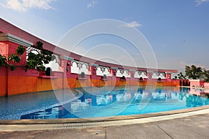 The elegant swimming pool at the twentieth floor