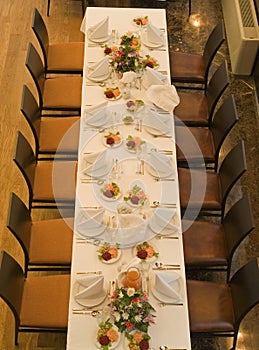 Elegant table and placesetting