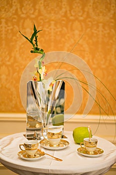 Elegant table set for a catered function