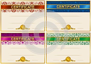 Elegant template of certificate, diploma