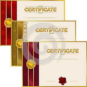 Elegant template of certificate, diploma