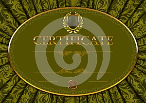 Elegant template of certificate, diploma