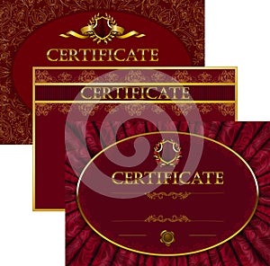 Elegant template of certificate, diploma