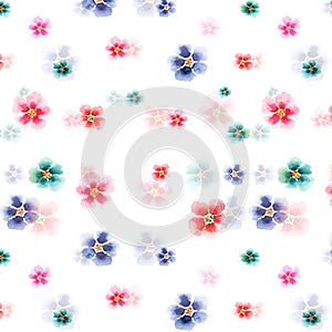 Elegant tender beautiful floral herbal gorgeous bright cute spring colorful mallow different shapes pattern