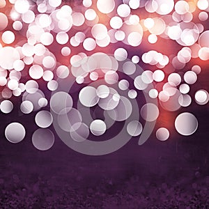 Elegant Textured Grunge Purple, Gold, Pink Christmas Light Bokeh Background