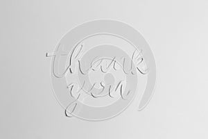 Elegant Thank You Message on White Background