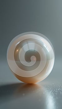 Elegant translucent sphere reflecting soft light